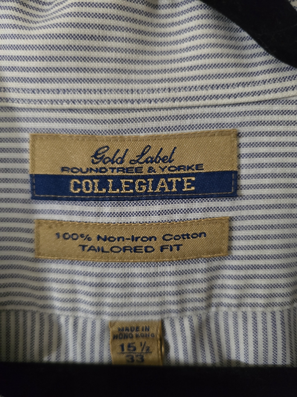Gold Label Collegiate Striped Dress Shirt - Blue & White